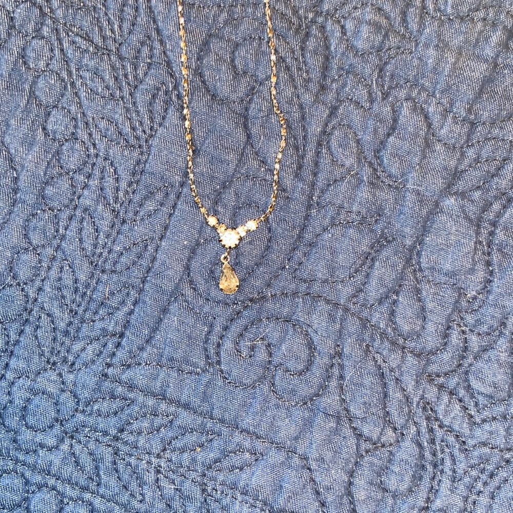 Necklace, 16” long, silver